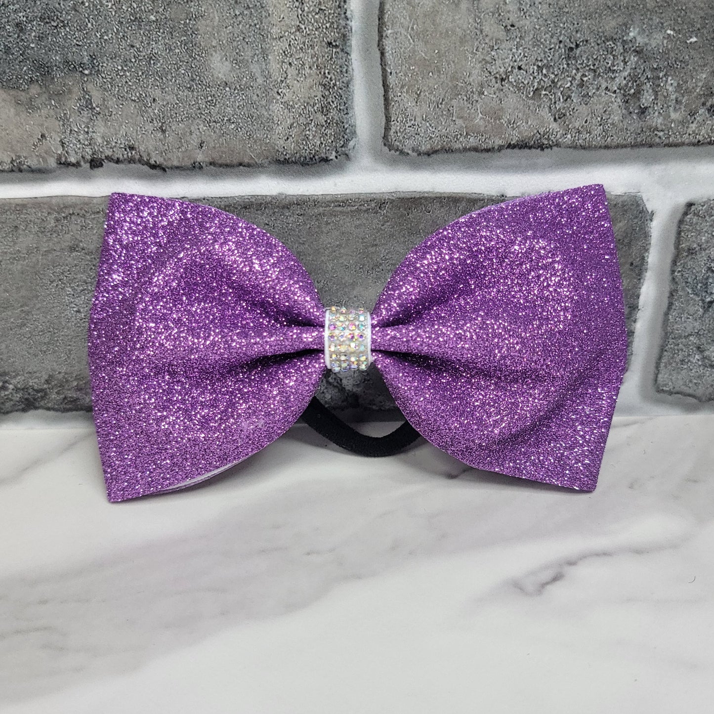 Purple Glitter Mini Bow