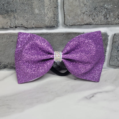 Purple Glitter Mini Bow