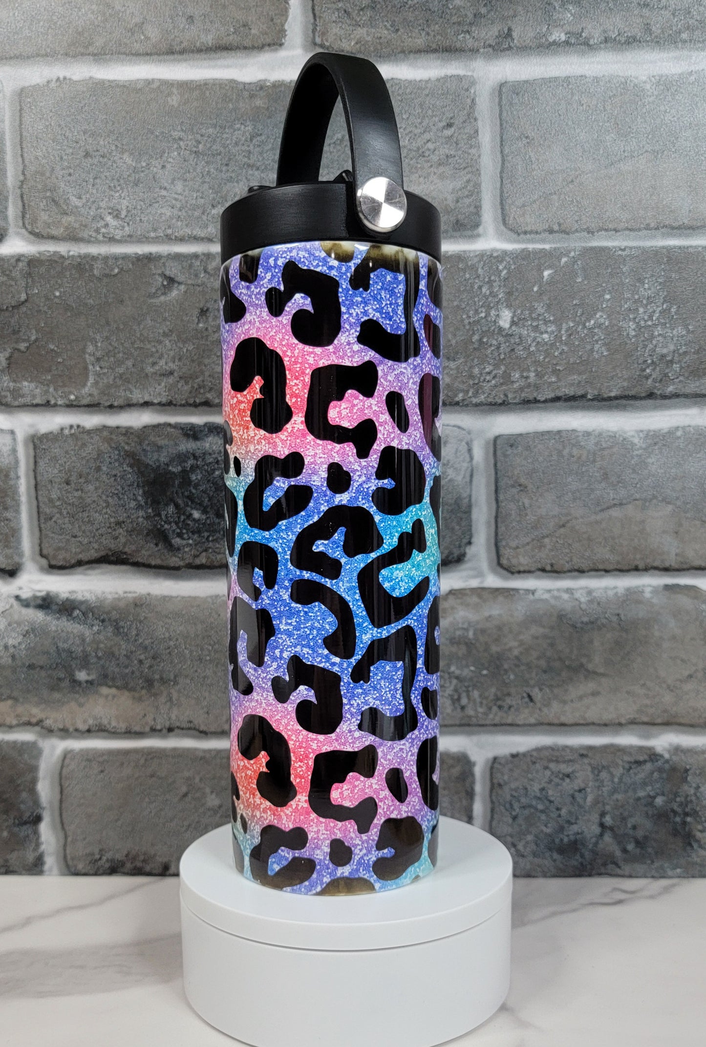 Rainbow Animal Print Water Bottle