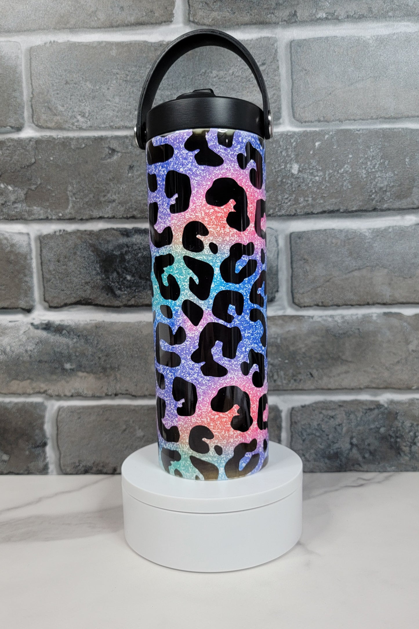 Rainbow Animal Print Water Bottle