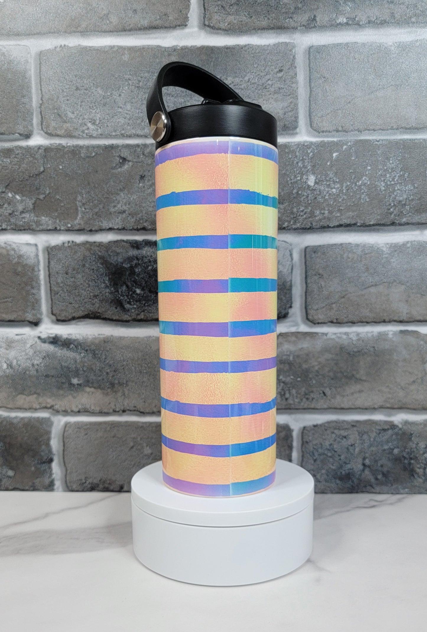 Striped Water Bottle