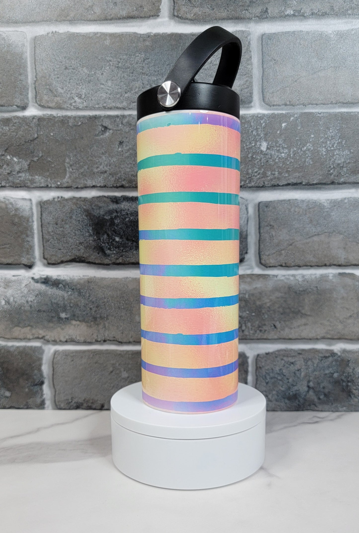 Striped Water Bottle