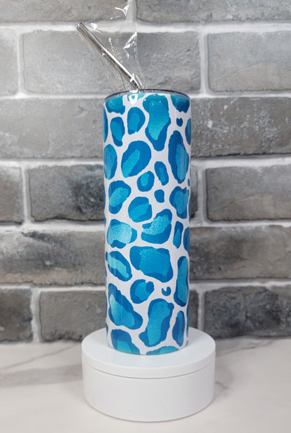 Blue Animal Print 20oz Tumbler