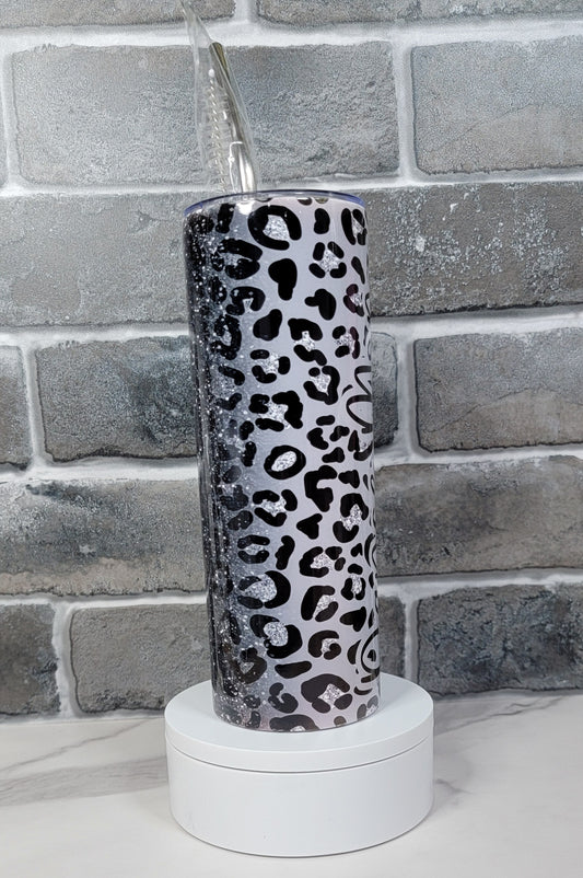 Grey Animal Print 20oz Tumbler