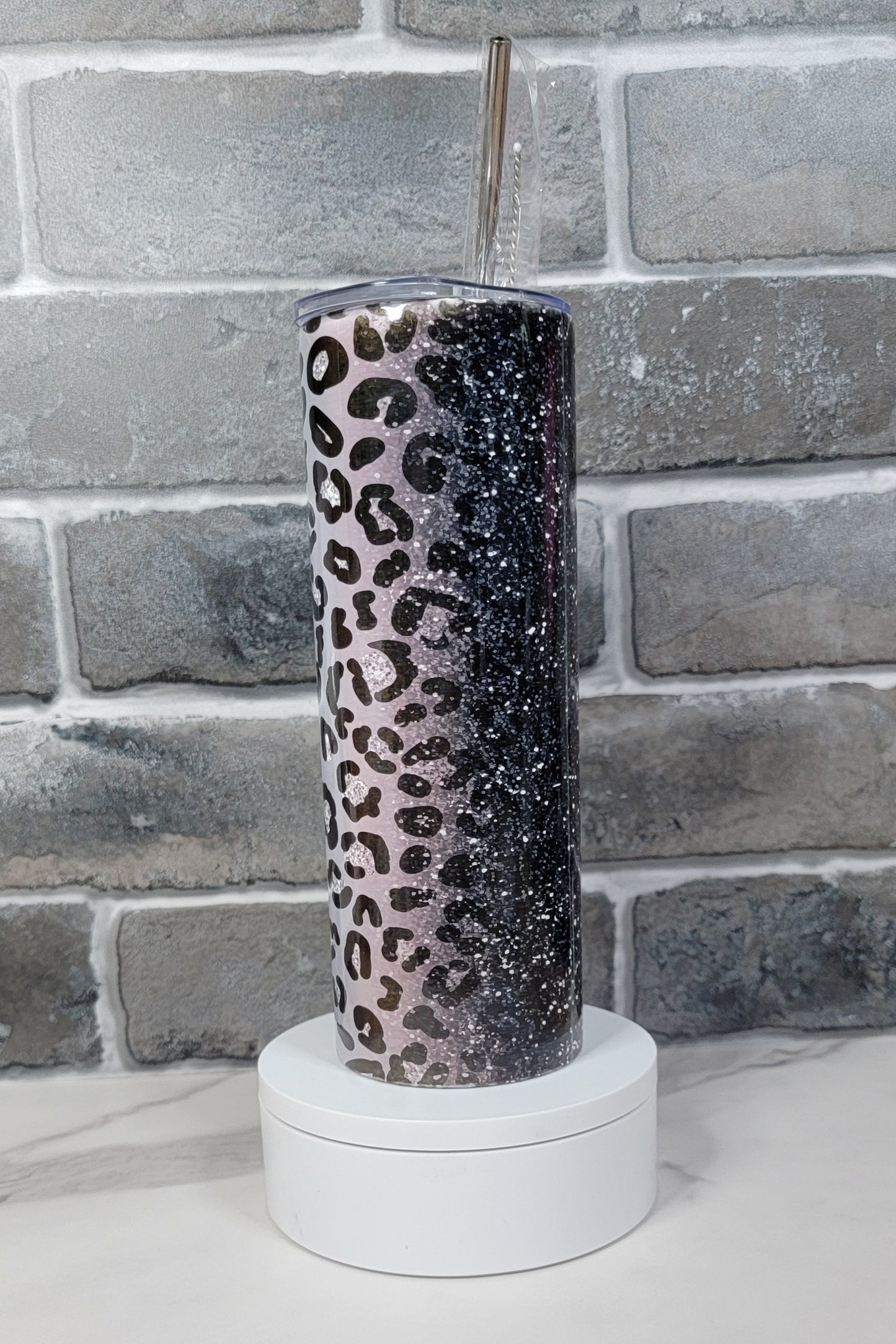 Grey Animal Print 20oz Tumbler