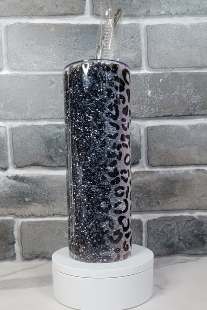 Grey Animal Print 20oz Tumbler