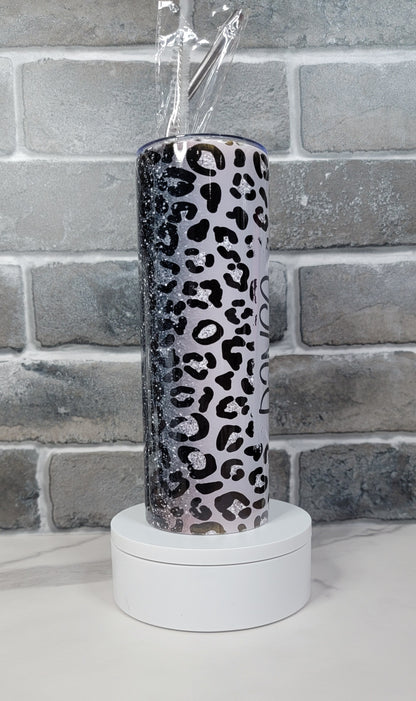 Grey Animal Print 20oz Tumbler