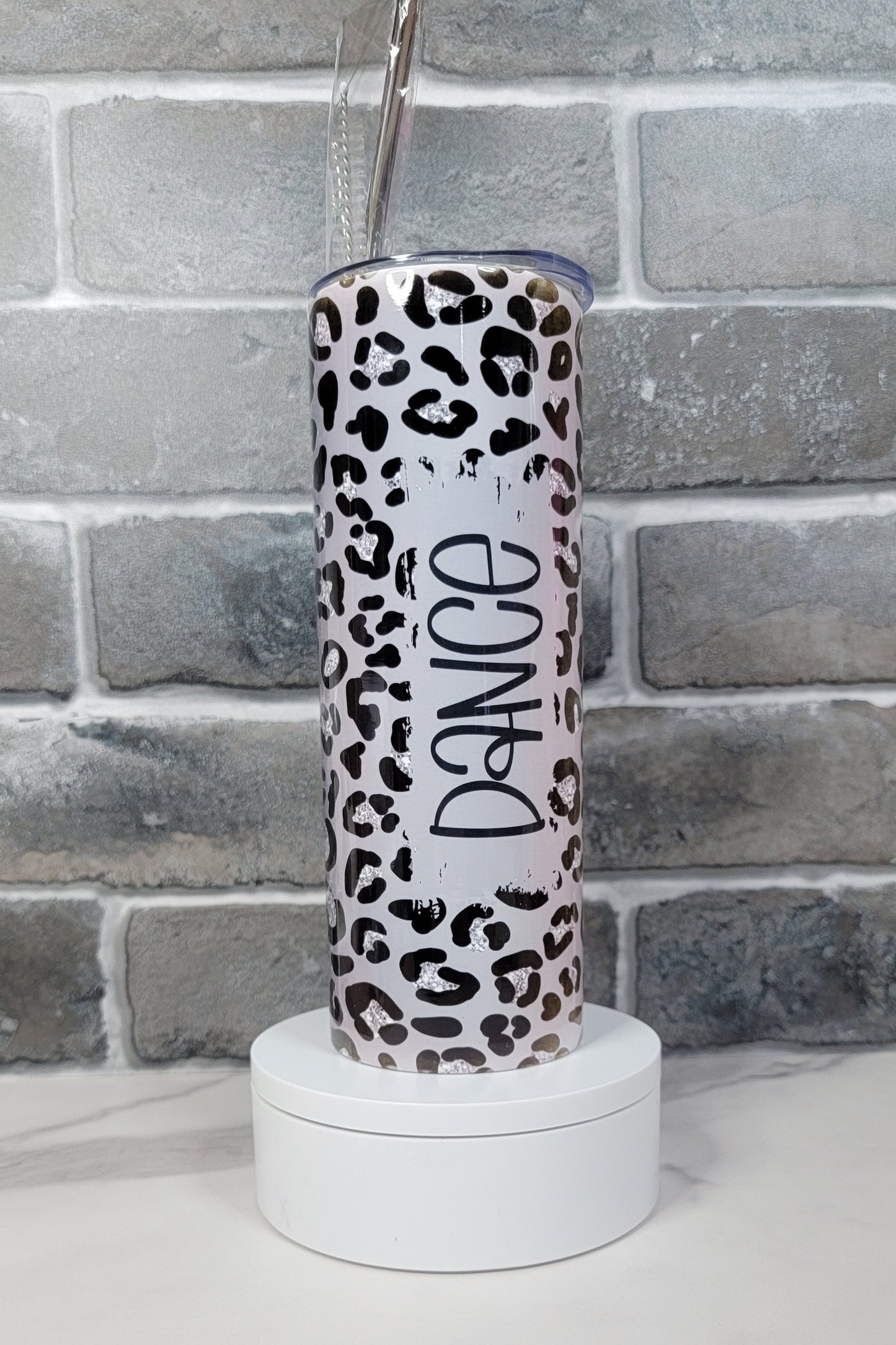 Grey Animal Print 20oz Tumbler