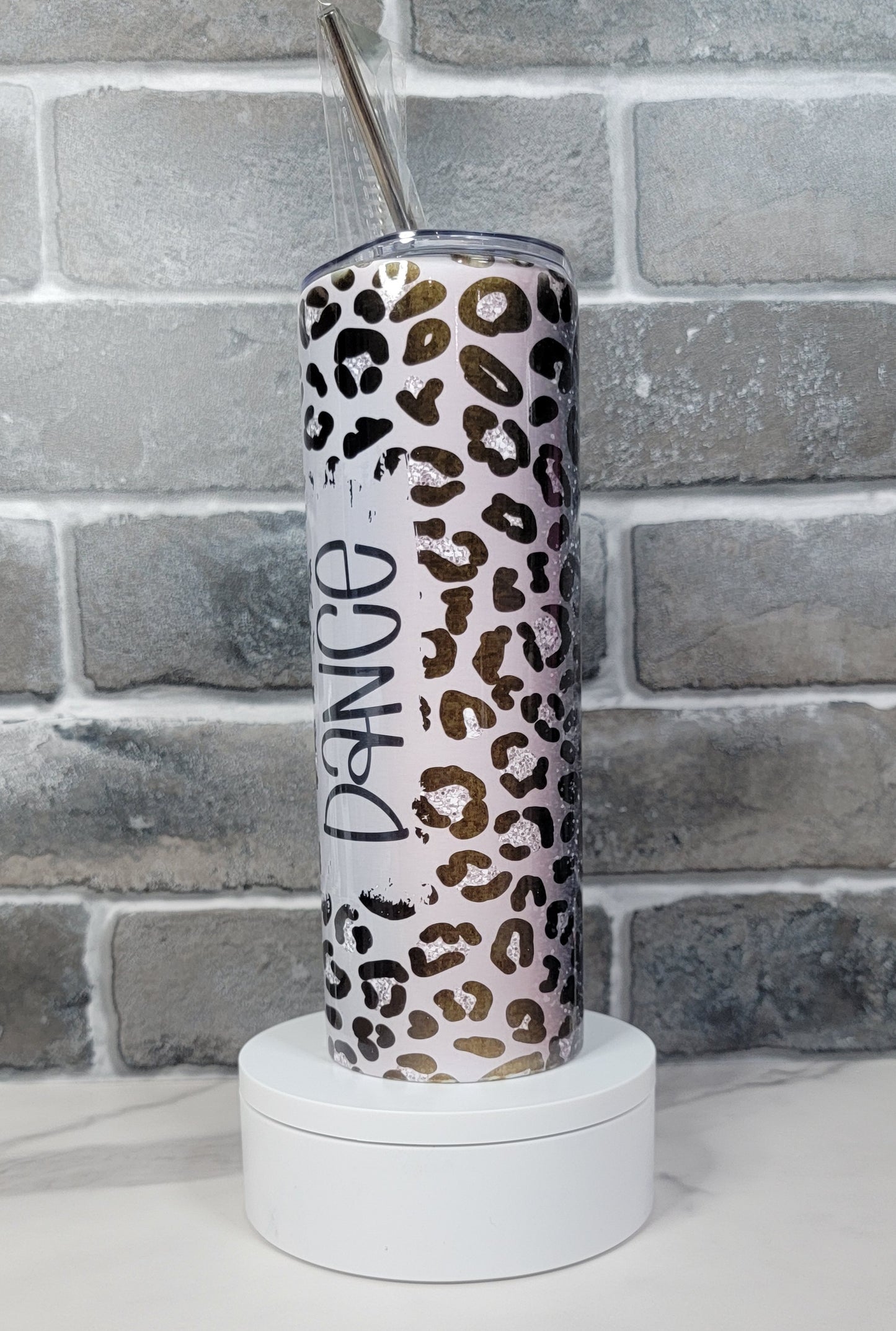 Grey Animal Print 20oz Tumbler