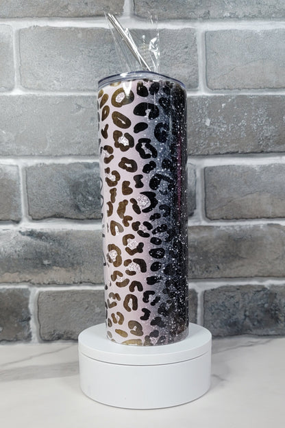 Grey Animal Print 20oz Tumbler