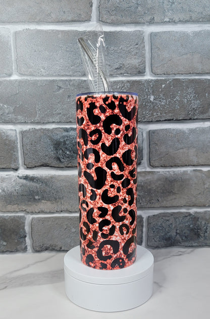 Red Animal Print 20oz Tumbler