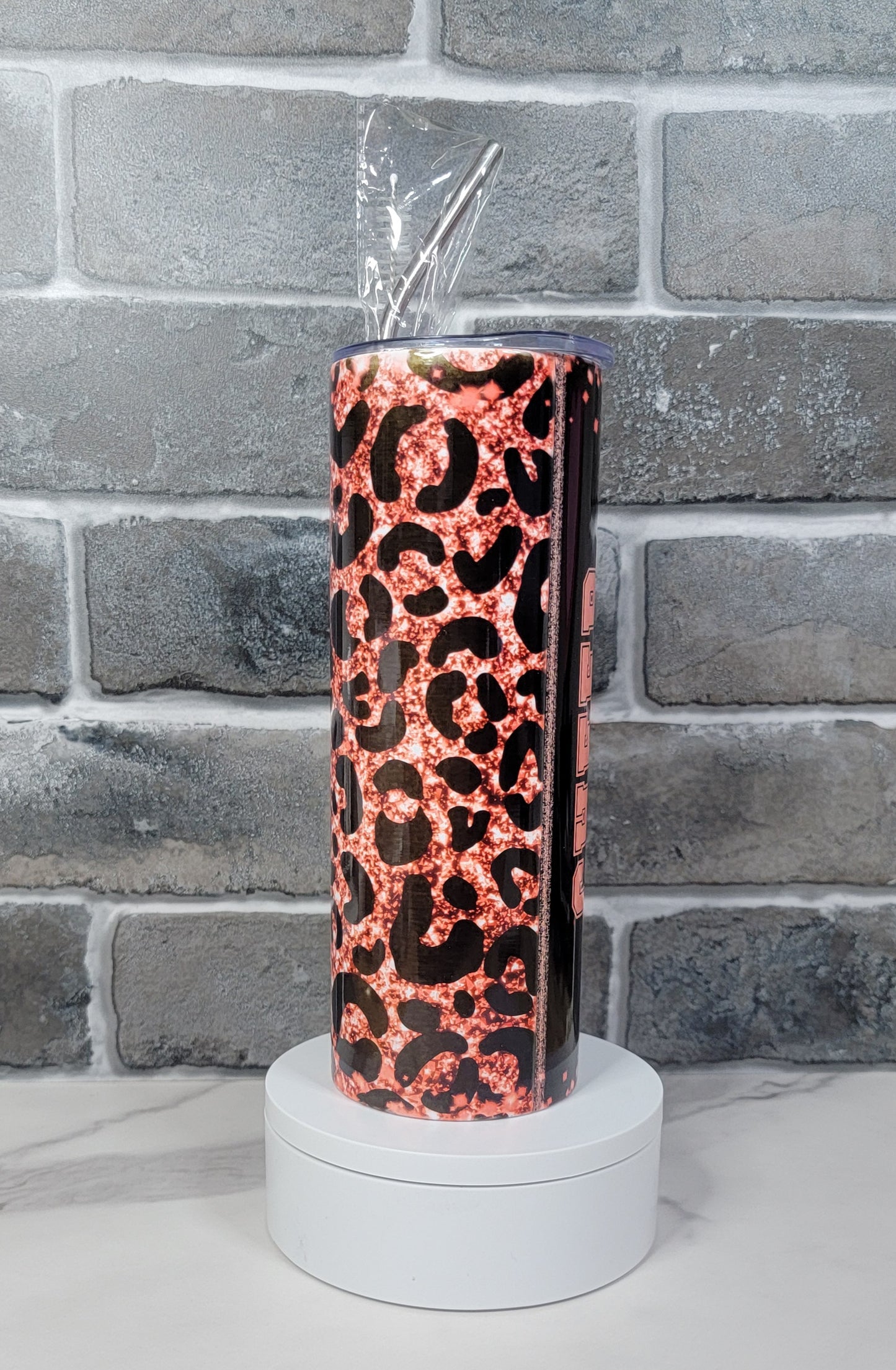 Red Animal Print 20oz Tumbler