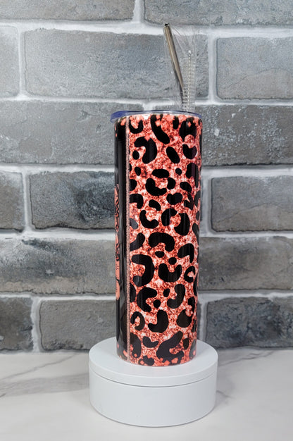 Red Animal Print 20oz Tumbler