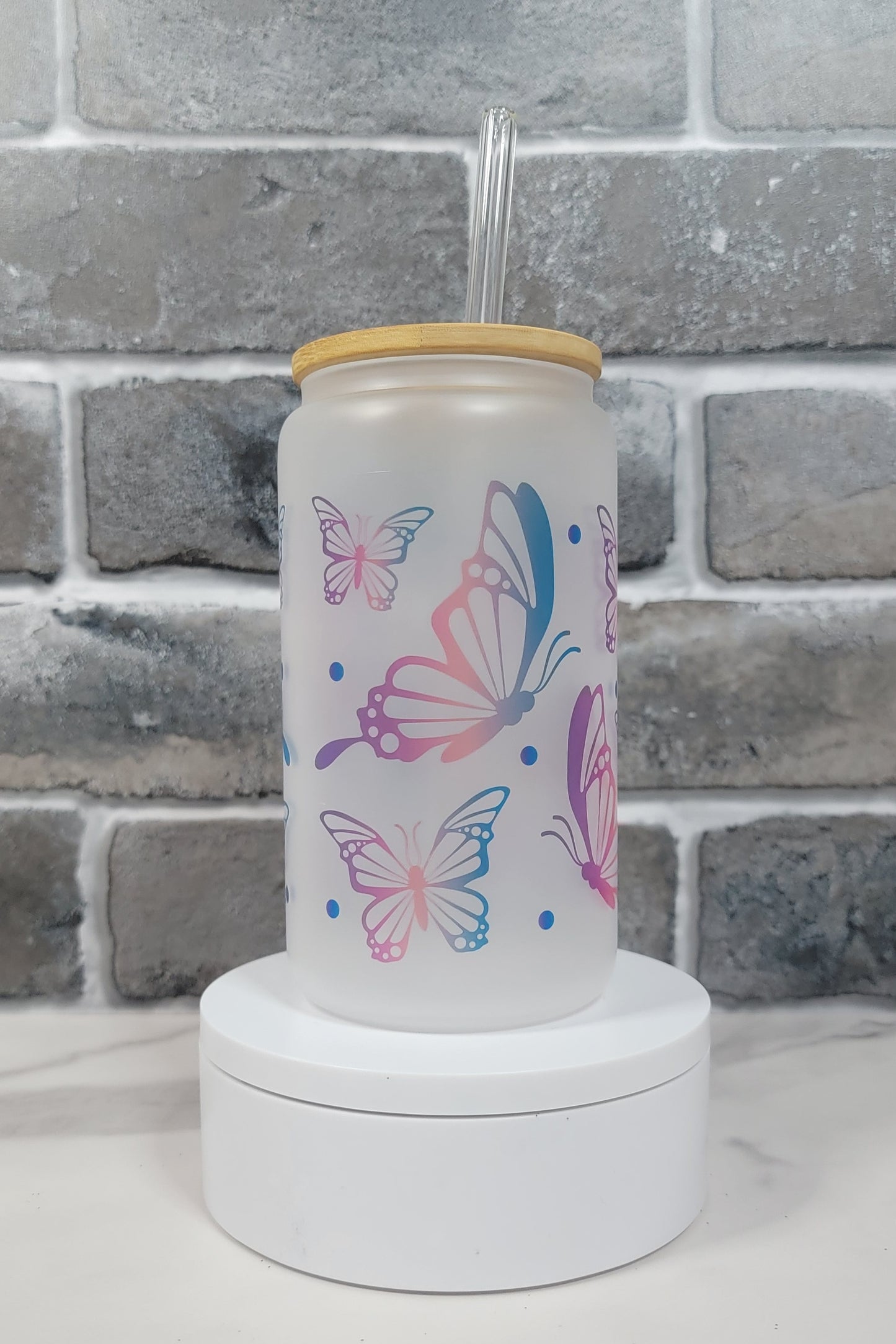 Butterfly Glass Cup