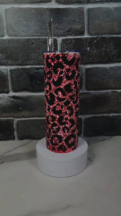 Red Animal Print 20oz Tumbler