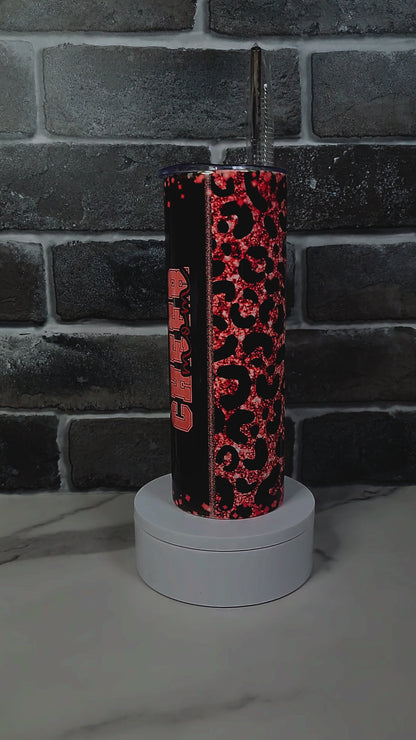 Red Animal Print 20oz Tumbler