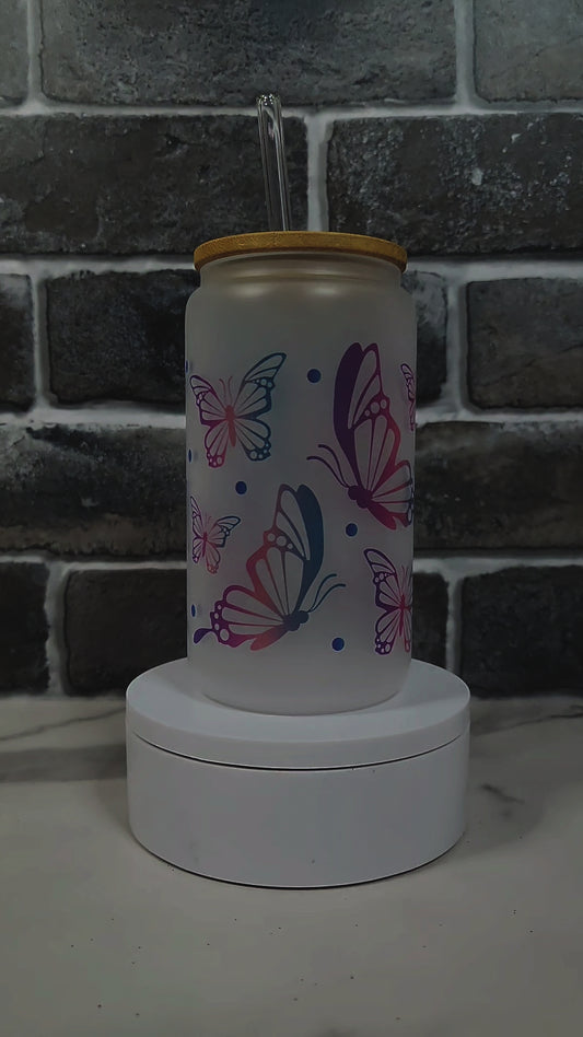 Butterfly Glass Cup