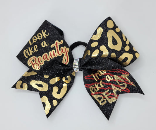 Beauty/Beast Cheer Bow