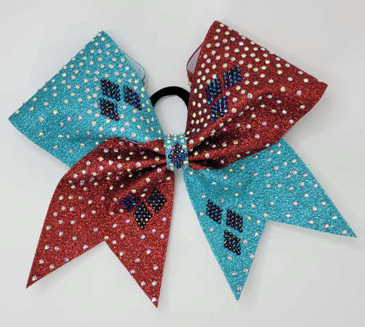 Diamond Design Cheer Bow